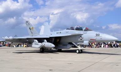 Aomori, Japan - September 07, 2014:United States Navy Boeing EA-