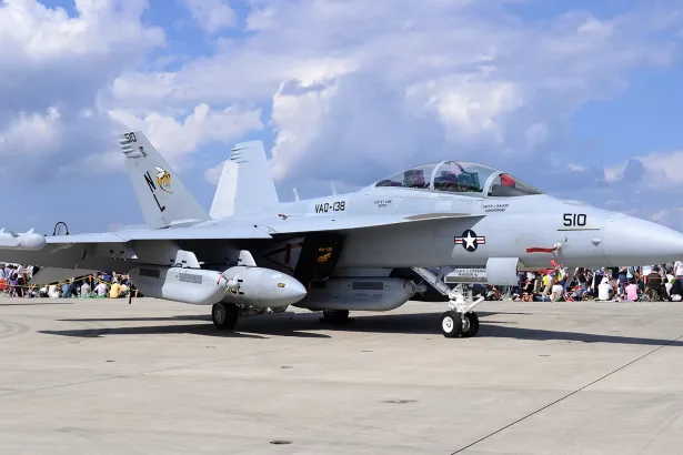 Aomori, Japan - September 07, 2014:United States Navy Boeing EA-