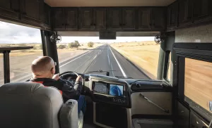 Interior view of the luxury life on the road